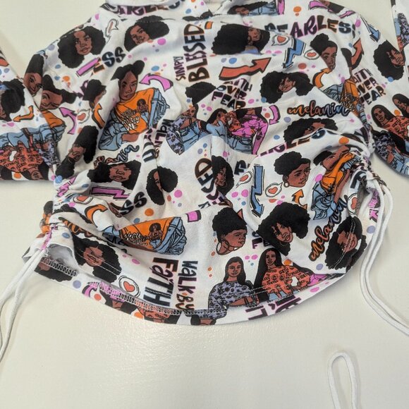 On Fire Size Medium Hooded Tee Shirt - Picture 1 of 16